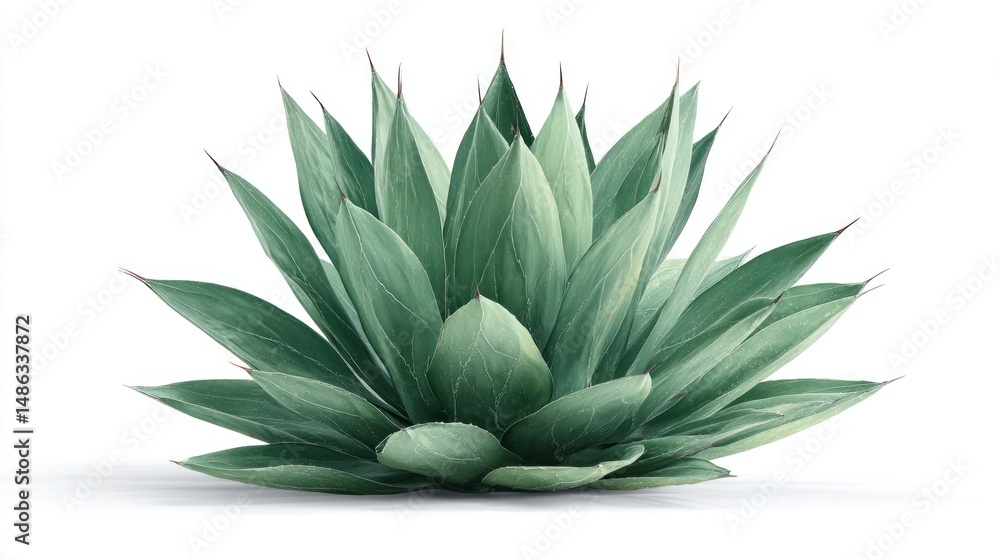 Fototapeta premium Vibrant agave plant, radiating desert vibes