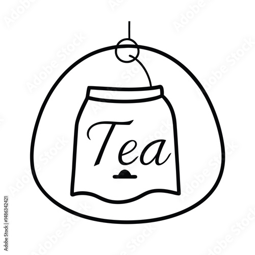 Minimalist Monochrome Tea Pouch Design