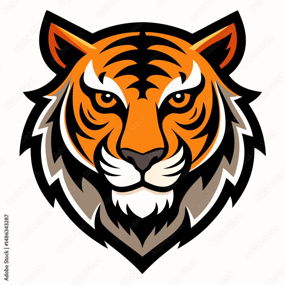 Fototapeta premium tiger head mascot vector