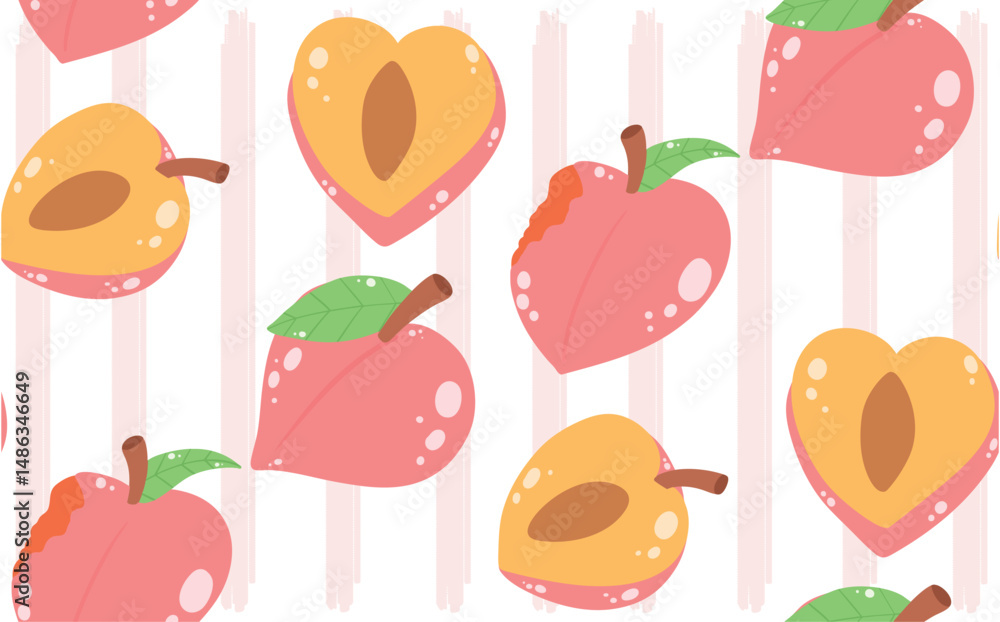 Fototapeta premium Pastel Peachy Background – Fresh Summer Look