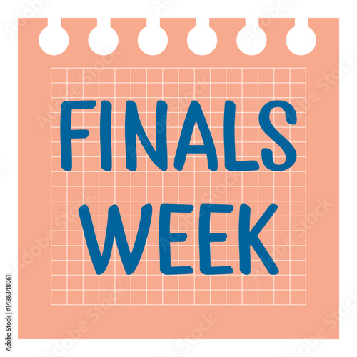 finals week lettering. vector illustration
