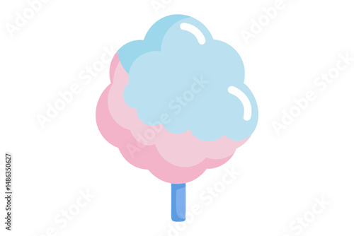 cotton candy vector clean outline