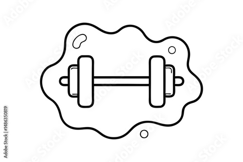 dumbbell vector simple gym icon