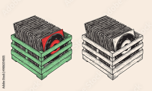 Vinyl Records vector 