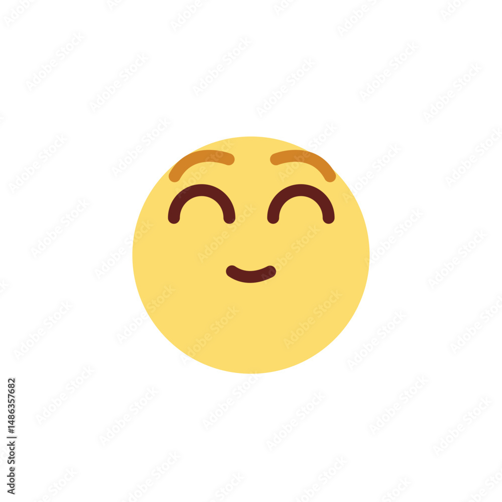 Fototapeta premium Face emoji smile smiling symbol sign vector illustration icon laughing fun