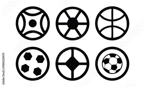 A set of vector icons features round and 3D easter egg shapes in a patterned design