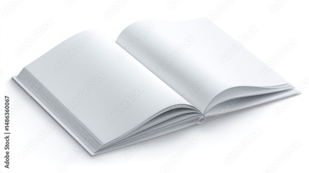 Open blank book Open blank book