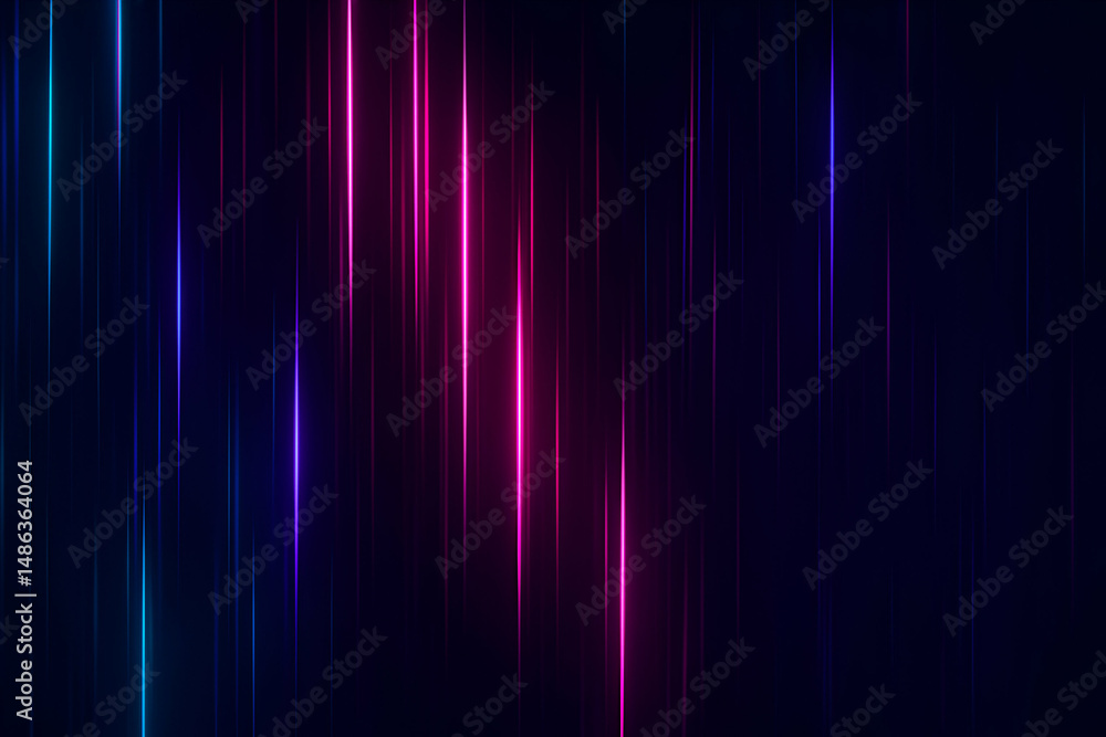 Fototapeta premium Vibrant neon lines on a dark background.