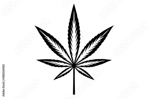 cannabis leaf natural herbal vector art