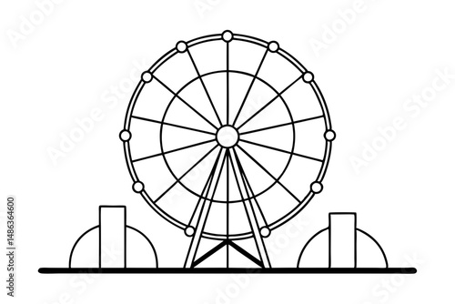 ferris wheel carnival attraction silhouette