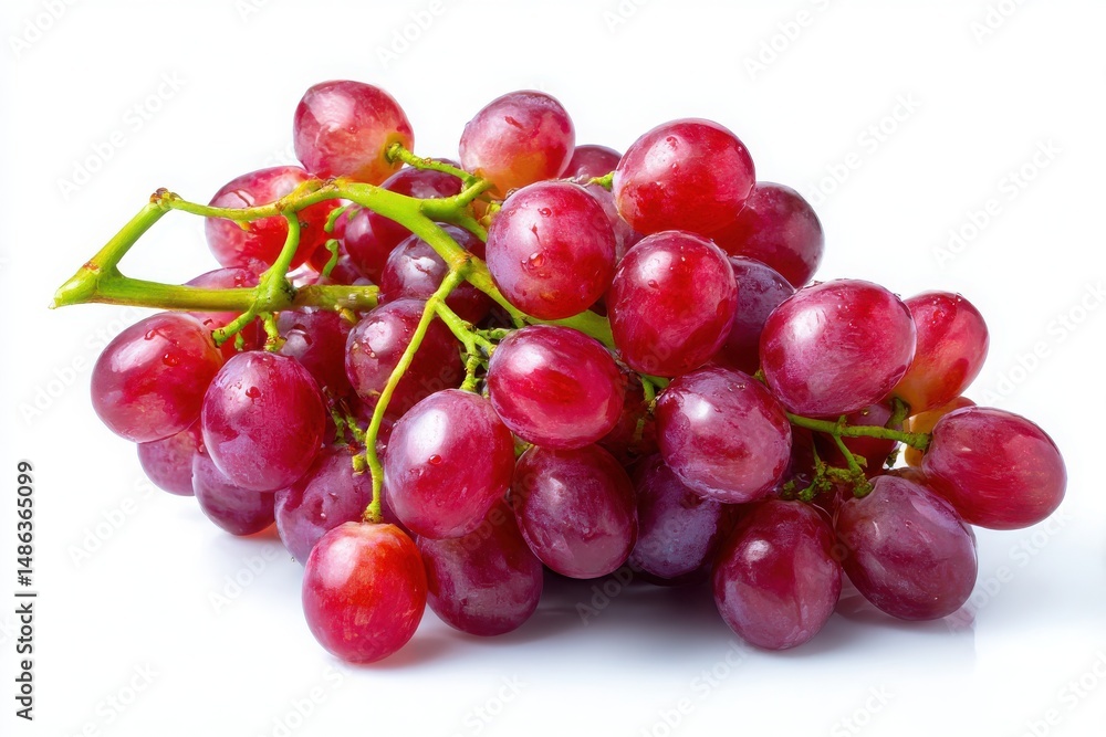 Fototapeta premium Healthy and Refreshing Red Grapes Perfect for Nutritional Illustrations