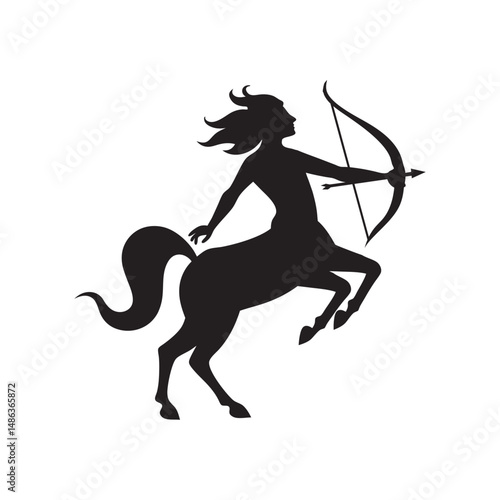Zodiac Symbol Sagittarius Archer Constellation Silhouette