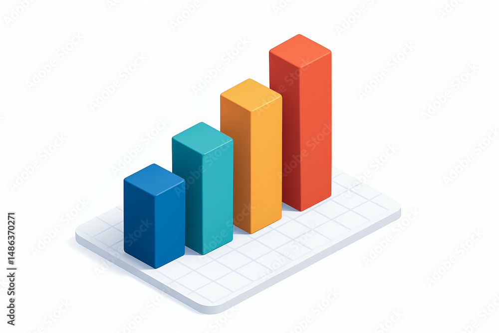 Colorful bar graph showing data analysis trends. Colorful bar graph showing data analysis trends.