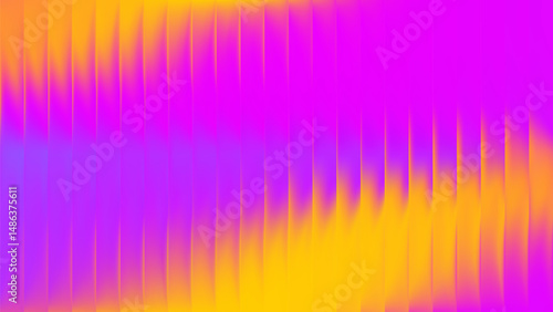 Fractal glass gradient effect background. Abstract light pink yellow neon. Iridescent corrugated prism vibrant fractal glass. Translucent diamond shimmer pearlescent gradient.