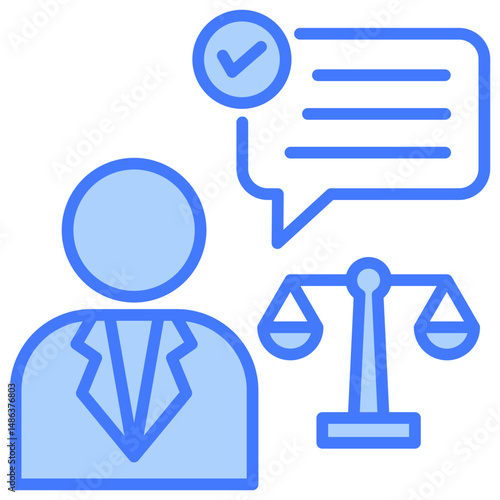 Legal Advice Blue Icon