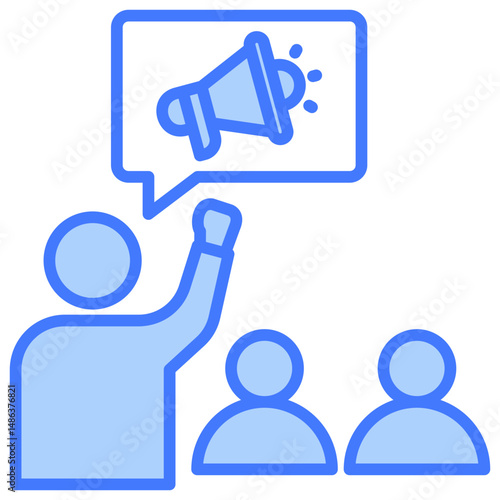 Advocacy Blue Icon