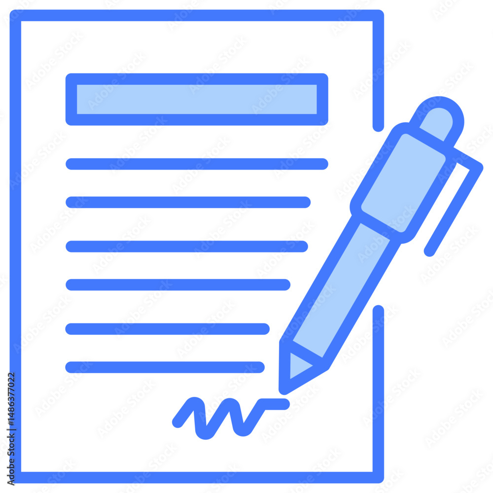 File Agreement Blue Icon File Agreement Blue Icon