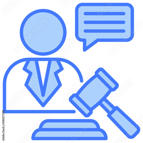 Legal Jury Blue Icon
