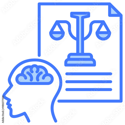 Legal Psychologist Blue Icon