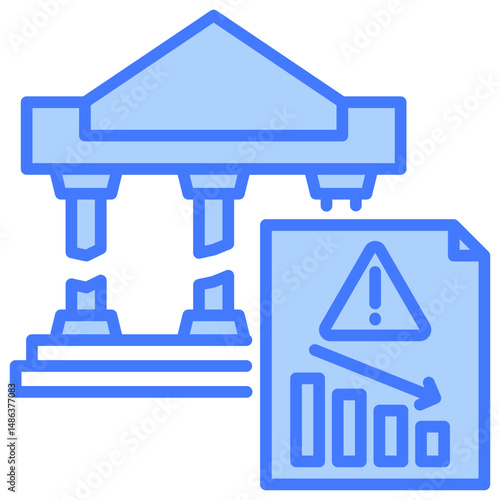Bankruptcy Blue Icon