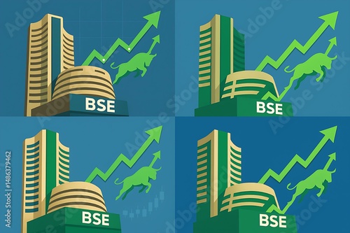 BSE Stock Market Bullish Trend Growth Upward Chart Investment