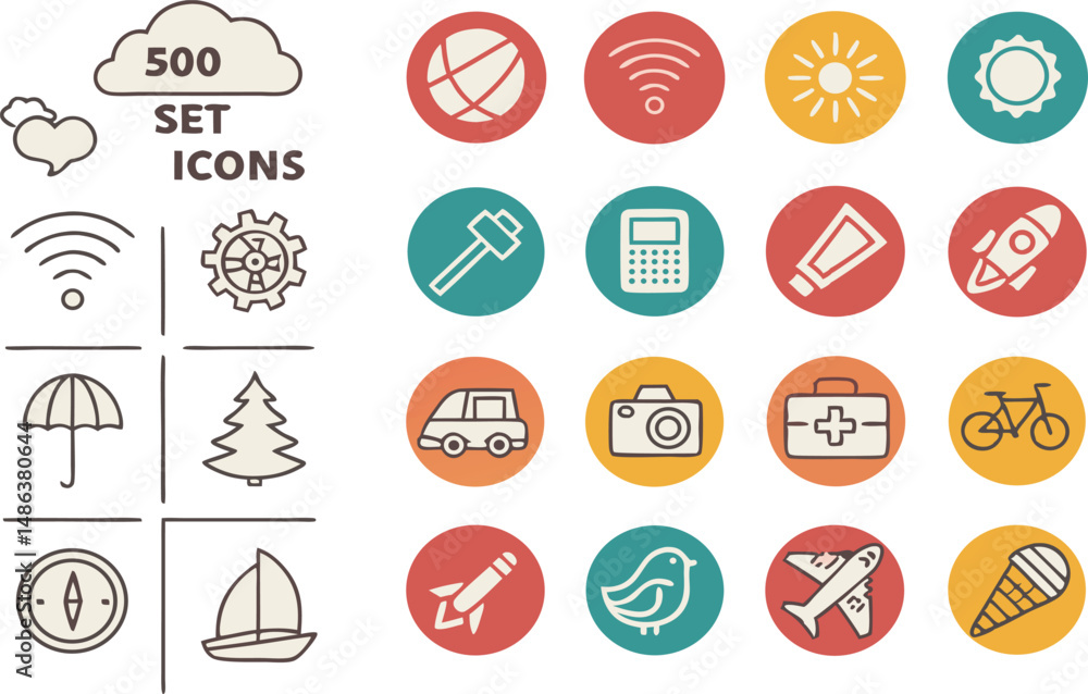 Fototapeta premium vector set of easter eggs