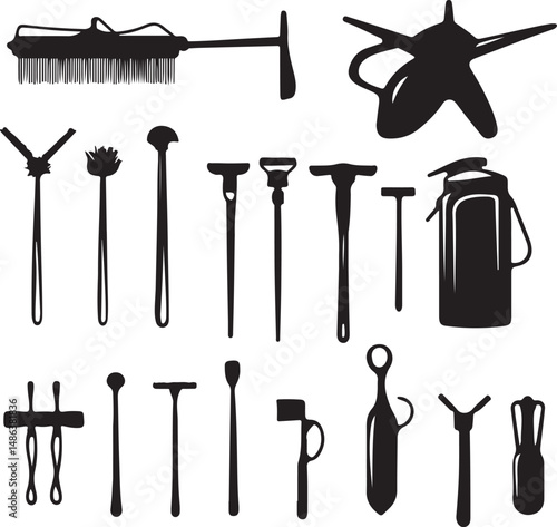 Silhouette Tools: Farm Equipment, Cleaning Supplies, and Dairy Items