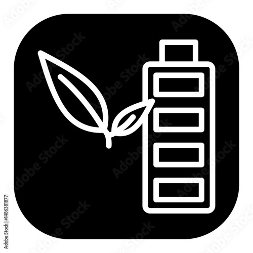 Eco Battery Vector Icons