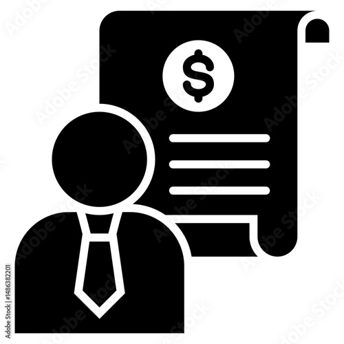 Cost Per Lead Glyph Icon