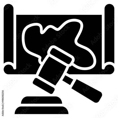 Land Dispute Glyph Icon