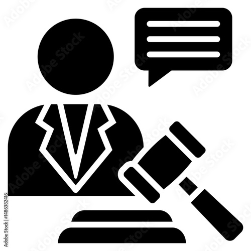 Legal Jury Glyph Icon