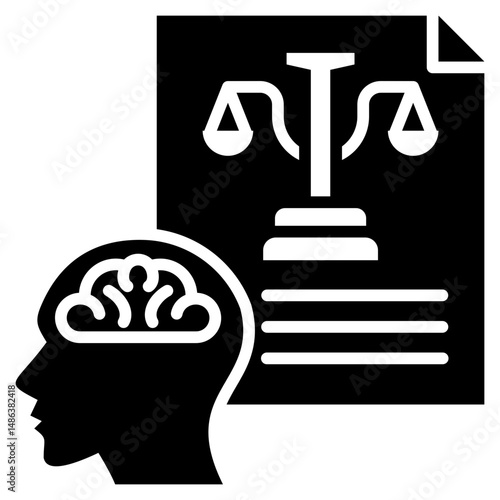 Legal Psychologist Glyph Icon