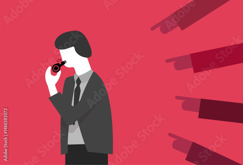People targeting a whistleblower illustration