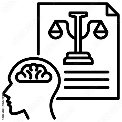 Legal Psychologist Line Icon