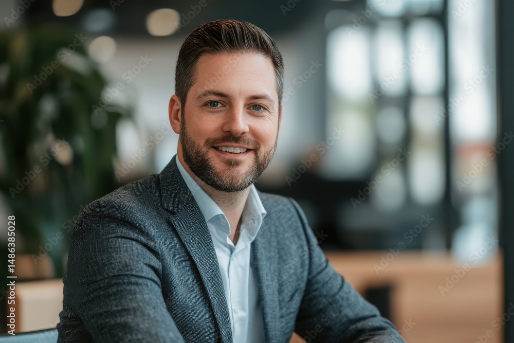 Naklejka premium Professional Businessman Portrait. Corporate Executive Headshot.