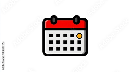A calendar icon with a highlighted date perfect for scheduling and time management tasks