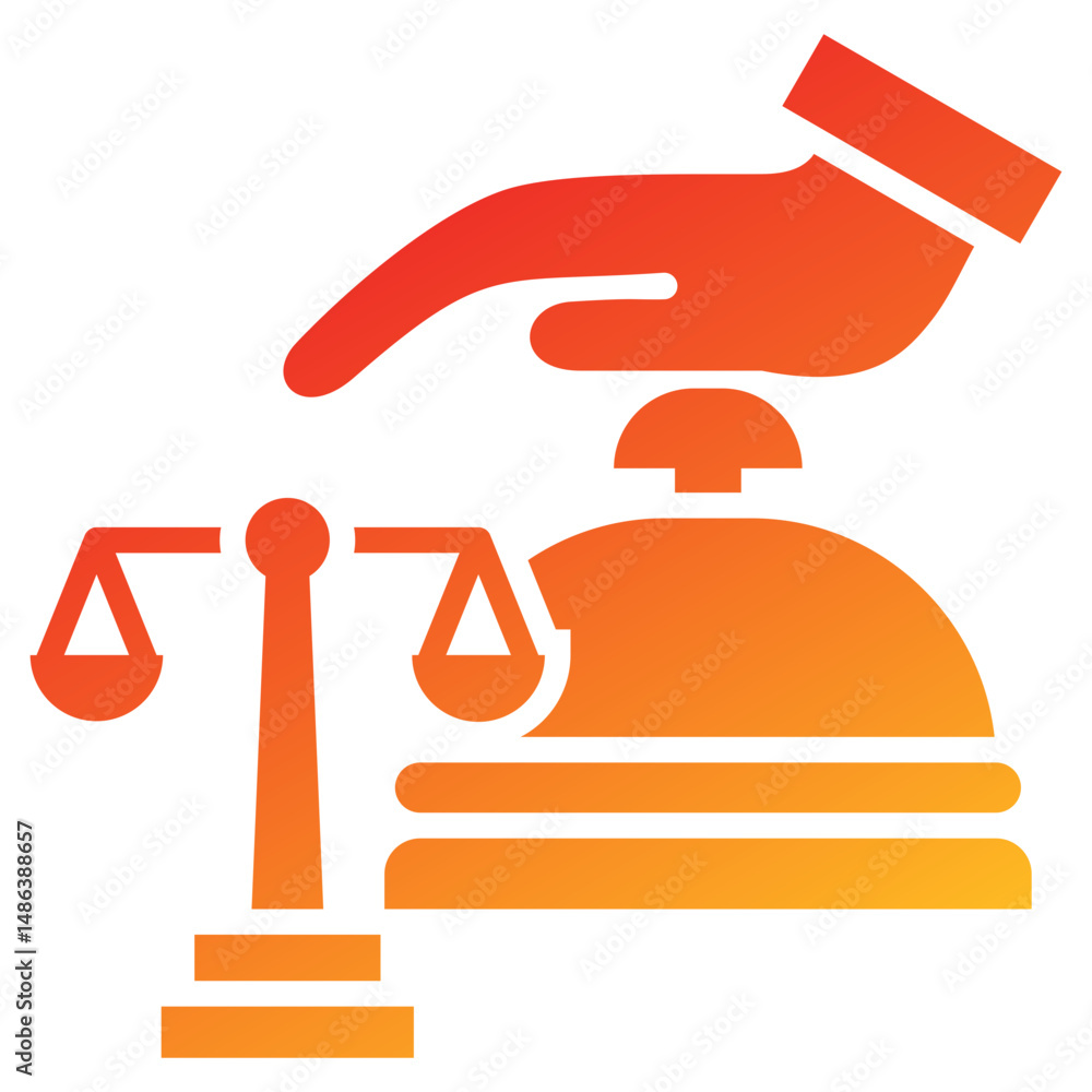 Legal Service Glyph Gradient Icon Legal Service Glyph Gradient Icon