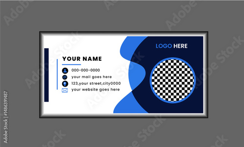 Professional Email Signature Template Modern and Minimal Layout, email footer and personal social media or email footer and personal Business Mobile Corporate EMAIL signature design.