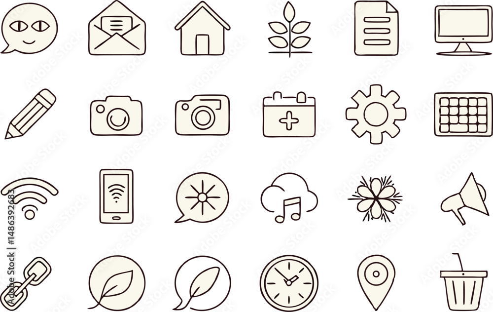 Fototapeta premium set of icons for design
