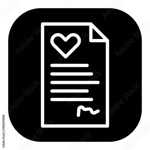 Wedding Certificate Vector Icons