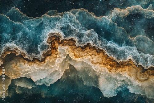 Colorful cosmic clouds swirl in the vastness of space, showcasing a stunning nebula view with intricate details and vibrant colors