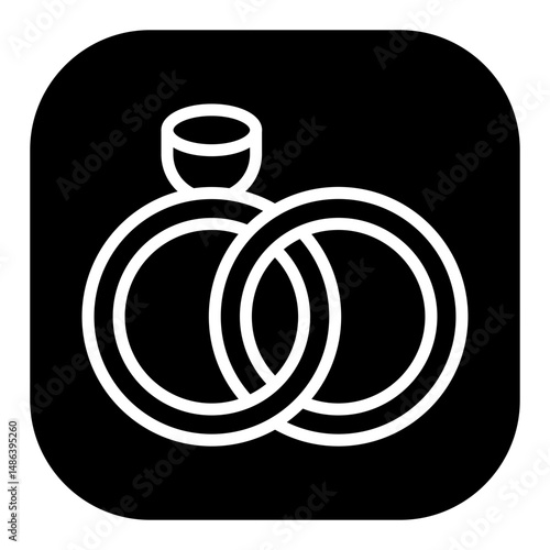 Wedding Rings Vector Icons