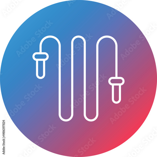 Skipping Rope Line Gradient Circle Background Icon