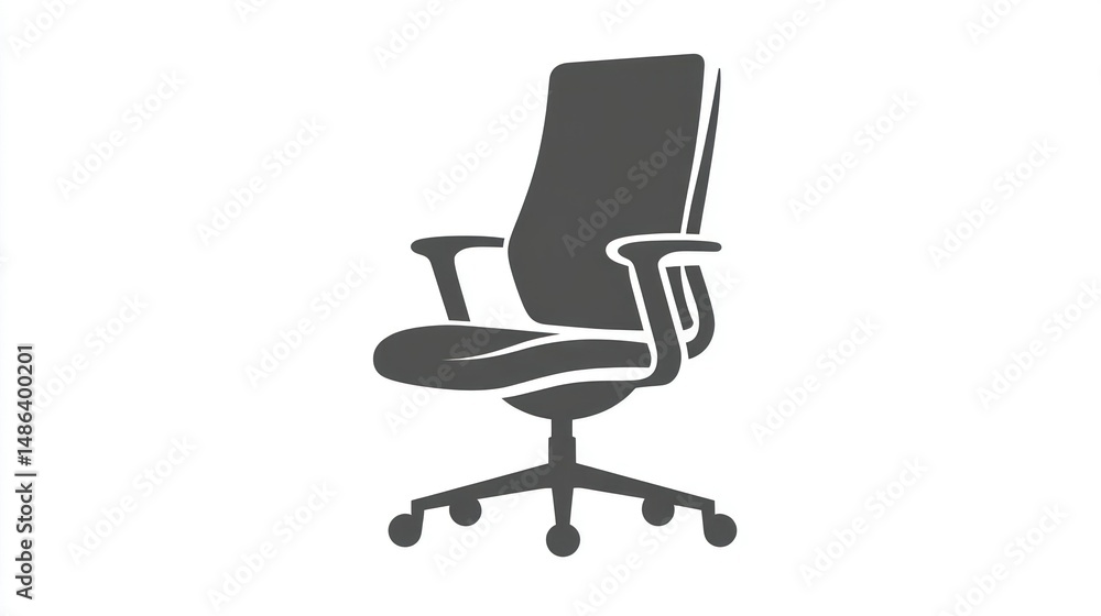 Ergonomic Office Chair Silhouette Modern Design for Workspaces and Home Offices Ergonomic Office Chair Silhouette Modern Design for Workspaces and Home Offices