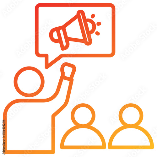 Advocacy Line Gradient Icon