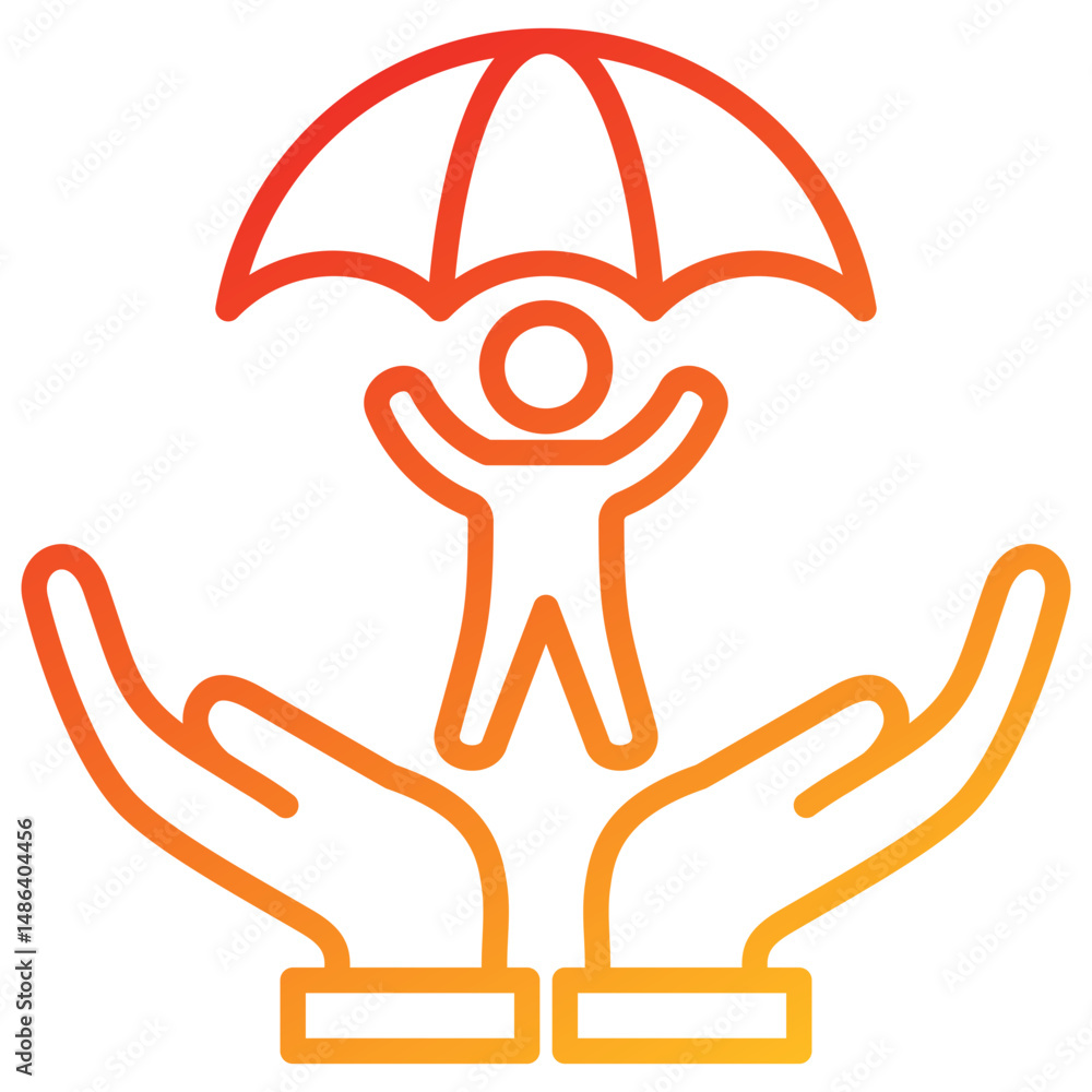 Obraz premium Child Custody Line Gradient Icon