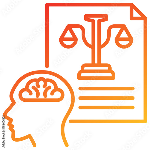 Legal Psychologist Line Gradient Icon