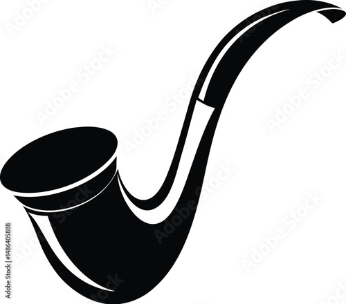 Smoking pipe silhouette, Smoking pipe vector style silhouette art