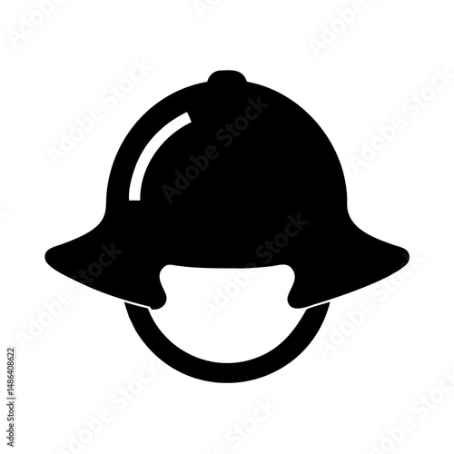 Explore the iconic helmet headgear protection safety gear symbol drawing graphic vector illustration art