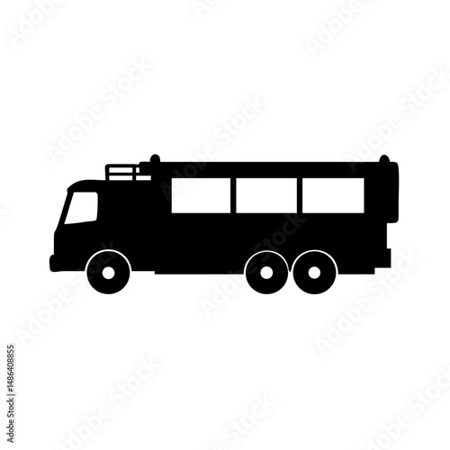 Illustration of black bus transportation vehicle public transport automobile design silhouette